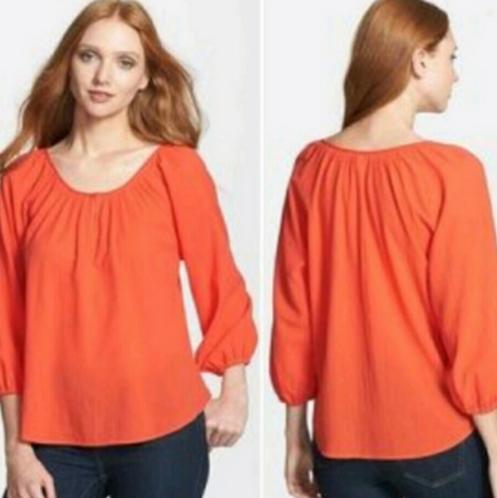 Joie Mayan Red Sharpelle Top Sz S